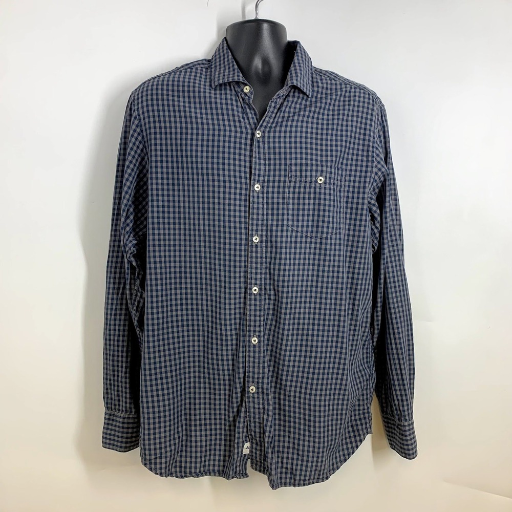 Tommy Bahama Jeans‎ Mens Gingham Button Up Shirt Island Modern Fit
